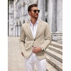 image:imageCOOFANDY Mens Casual Knit Blazer Two Button Lightweight Sport Coats Suit Jacket03light Khaki