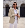 image:imageCOOFANDY Mens Casual Knit Blazer Two Button Lightweight Sport Coats Suit Jacket03light Khaki