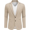 image:imageCOOFANDY Mens Casual Knit Blazer Two Button Lightweight Sport Coats Suit Jacket03light Khaki