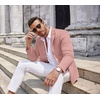 image:imageCOOFANDY Mens Casual Knit Blazer Two Button Lightweight Sport Coats Suit JacketPink