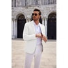image:imageCOOFANDY Mens Casual Knit Blazer Two Button Lightweight Sport Coats Suit JacketWhite