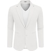 image:imageCOOFANDY Mens Casual Knit Blazer Two Button Lightweight Sport Coats Suit JacketWhite