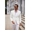 image:imageCOOFANDY Mens Casual Knit Blazer Two Button Lightweight Sport Coats Suit JacketWhite