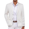 image:imageCOOFANDY Mens Casual Blazer Lightweight Sport Coat Linen Blazer Suit Jacket  2 Button Mens Blazer Smooth and Comfortable Structured feel Natural textureBreathable and Lightweight for All Year WearWhite