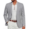 image:imageCOOFANDY Mens Casual Blazer Slim Fit Sport Coats One Button Suit Jacket  Casual BlazerCotton BlazerSmart CasualWeddingBusinessPromGraduationNotched Lapel1 Button Suit JacketPadded ShouldersLight Grey