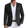 image:imageCOOFANDY Mens Casual Knit Blazer One Button Lightweight Sport Coats Business Suit JacketBlack
