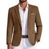 image:imageCOOFANDY Mens Casual Knit Blazer One Button Lightweight Sport Coats Business Suit JacketBrown