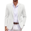 image:imageCOOFANDY Mens Casual Knit Blazer Two Button Lightweight Sport Coats Suit JacketWhite