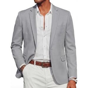 image:imageCOOFANDY Mens Casual Blazer Slim Fit Sport Coats One Button Suit Jacket  Casual BlazerCotton BlazerSmart CasualWeddingBusinessPromGraduationNotched Lapel1 Button Suit JacketPadded ShouldersLight Grey