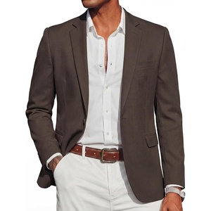 image:imageCOOFANDY Mens Casual Blazer Slim Fit Sport Coats One Button Suit Jacket  Casual BlazerCotton BlazerSmart CasualWeddingBusinessPromGraduationNotched Lapel1 Button Suit JacketPadded ShouldersChocolate Dark Grey