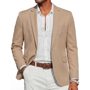 image:imageCOOFANDY Mens Casual Blazer Slim Fit Sport Coats One Button Suit Jacket  Casual BlazerCotton BlazerSmart CasualWeddingBusinessPromGraduationNotched Lapel1 Button Suit JacketPadded ShouldersKhaki