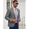 image:imageCOOFANDY Mens Blazer Casual Slim Fit Sport Coats Linen Texture Sport Jacket  Ligtweight Blazers Two Button Suit Jacket All Seaon Ideal for Casual Daily Wear Business Wedding GraduationGray