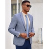 image:imageCOOFANDY Mens Blazer Casual Slim Fit Sport Coats Linen Texture Sport Jacket  Ligtweight Blazers Two Button Suit Jacket All Seaon Ideal for Casual Daily Wear Business Wedding GraduationBlue