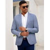image:imageCOOFANDY Mens Blazer Casual Slim Fit Sport Coats Linen Texture Sport Jacket  Ligtweight Blazers Two Button Suit Jacket All Seaon Ideal for Casual Daily Wear Business Wedding GraduationBlue