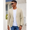 image:imageCOOFANDY Mens Blazer Casual Slim Fit Sport Coats Linen Texture Sport Jacket  Ligtweight Blazers Two Button Suit Jacket All Seaon Ideal for Casual Daily Wear Business Wedding GraduationKhaki