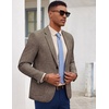 image:imageCOOFANDY Mens Blazer Casual Slim Fit Sport Coats Linen Texture Sport Jacket  Ligtweight Blazers Two Button Suit Jacket All Seaon Ideal for Casual Daily Wear Business Wedding GraduationBrown