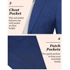 image:imageCOOFANDY Mens Blazer Casual Slim Fit Sport Coats Linen Texture Sport Jacket  Ligtweight Blazers Two Button Suit Jacket All Seaon Ideal for Casual Daily Wear Business Wedding GraduationBroyal Blue