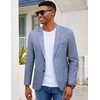 image:imageCOOFANDY Mens Blazer Casual Slim Fit Sport Coats Linen Texture Sport Jacket  Ligtweight Blazers Two Button Suit Jacket All Seaon Ideal for Casual Daily Wear Business Wedding GraduationBlue