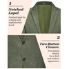 image:imageCOOFANDY Mens Blazer Casual Slim Fit Sport Coats Linen Texture Sport Jacket  Ligtweight Blazers Two Button Suit Jacket All Seaon Ideal for Casual Daily Wear Business Wedding GraduationDark Green