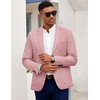 image:imageCOOFANDY Mens Blazer Casual Slim Fit Sport Coats Linen Texture Sport Jacket  Ligtweight Blazers Two Button Suit Jacket All Seaon Ideal for Casual Daily Wear Business Wedding GraduationBrick Red