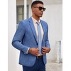 image:imageCOOFANDY Mens Blazer Casual Slim Fit Sport Coats Linen Texture Sport Jacket  Ligtweight Blazers Two Button Suit Jacket All Seaon Ideal for Casual Daily Wear Business Wedding GraduationRoyal Blue