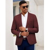 image:imageCOOFANDY Mens Blazer Casual Slim Fit Sport Coats Linen Texture Sport Jacket  Ligtweight Blazers Two Button Suit Jacket All Seaon Ideal for Casual Daily Wear Business Wedding GraduationBurgundy