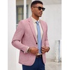 image:imageCOOFANDY Mens Blazer Casual Slim Fit Sport Coats Linen Texture Sport Jacket  Ligtweight Blazers Two Button Suit Jacket All Seaon Ideal for Casual Daily Wear Business Wedding GraduationBrick Red