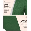 image:imageCOOFANDY Mens Blazer Casual Slim Fit Sport Coats Linen Texture Sport Jacket  Ligtweight Blazers Two Button Suit Jacket All Seaon Ideal for Casual Daily Wear Business Wedding GraduationGreen