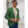 image:imageCOOFANDY Mens Blazer Casual Slim Fit Sport Coats Linen Texture Sport Jacket  Ligtweight Blazers Two Button Suit Jacket All Seaon Ideal for Casual Daily Wear Business Wedding GraduationGreen