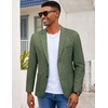 image:imageCOOFANDY Mens Blazer Casual Slim Fit Sport Coats Linen Texture Sport Jacket  Ligtweight Blazers Two Button Suit Jacket All Seaon Ideal for Casual Daily Wear Business Wedding GraduationDark Green