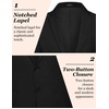 image:imageCOOFANDY Mens Blazer Casual Slim Fit Sport Coats Linen Texture Sport Jacket  Ligtweight Blazers Two Button Suit Jacket All Seaon Ideal for Casual Daily Wear Business Wedding GraduationBlack