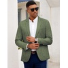 image:imageCOOFANDY Mens Blazer Casual Slim Fit Sport Coats Linen Texture Sport Jacket  Ligtweight Blazers Two Button Suit Jacket All Seaon Ideal for Casual Daily Wear Business Wedding GraduationDark Green