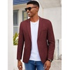 image:imageCOOFANDY Mens Blazer Casual Slim Fit Sport Coats Linen Texture Sport Jacket  Ligtweight Blazers Two Button Suit Jacket All Seaon Ideal for Casual Daily Wear Business Wedding GraduationBurgundy