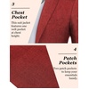 image:imageCOOFANDY Mens Blazer Casual Slim Fit Sport Coats Linen Texture Sport Jacket  Ligtweight Blazers Two Button Suit Jacket All Seaon Ideal for Casual Daily Wear Business Wedding GraduationWine Red