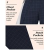 image:imageCOOFANDY Mens Blazer Casual Slim Fit Sport Coats Linen Texture Sport Jacket  Ligtweight Blazers Two Button Suit Jacket All Seaon Ideal for Casual Daily Wear Business Wedding GraduationPlaid Blazer Navy Blue