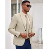 image:imageCOOFANDY Mens Blazer Casual Slim Fit Sport Coats Linen Texture Sport Jacket  Ligtweight Blazers Two Button Suit Jacket All Seaon Ideal for Casual Daily Wear Business Wedding GraduationKhaki