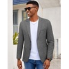 image:imageCOOFANDY Mens Blazer Casual Slim Fit Sport Coats Linen Texture Sport Jacket  Ligtweight Blazers Two Button Suit Jacket All Seaon Ideal for Casual Daily Wear Business Wedding GraduationGray