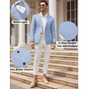 image:imageCOOFANDY Mens Blazer Casual Slim Fit Sport Coats Linen Texture Sport Jacket  Ligtweight Blazers Two Button Suit Jacket All Seaon Ideal for Casual Daily Wear Business Wedding GraduationPlaid Blazer Sky Blue