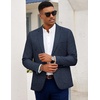image:imageCOOFANDY Mens Blazer Casual Slim Fit Sport Coats Linen Texture Sport Jacket  Ligtweight Blazers Two Button Suit Jacket All Seaon Ideal for Casual Daily Wear Business Wedding GraduationNavy Blue