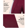 image:imageCOOFANDY Mens Blazer Casual Slim Fit Sport Coats Linen Texture Sport Jacket  Ligtweight Blazers Two Button Suit Jacket All Seaon Ideal for Casual Daily Wear Business Wedding GraduationBurgundy