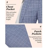image:imageCOOFANDY Mens Blazer Casual Slim Fit Sport Coats Linen Texture Sport Jacket  Ligtweight Blazers Two Button Suit Jacket All Seaon Ideal for Casual Daily Wear Business Wedding GraduationPlaid Blazer Blue