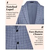 image:imageCOOFANDY Mens Blazer Casual Slim Fit Sport Coats Linen Texture Sport Jacket  Ligtweight Blazers Two Button Suit Jacket All Seaon Ideal for Casual Daily Wear Business Wedding GraduationPlaid Blazer Blue