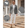 image:imageCOOFANDY Mens Blazer Casual Slim Fit Sport Coats Linen Texture Sport Jacket  Ligtweight Blazers Two Button Suit Jacket All Seaon Ideal for Casual Daily Wear Business Wedding GraduationPlaid Blazer Dark Gray