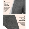 image:imageCOOFANDY Mens Blazer Casual Slim Fit Sport Coats Linen Texture Sport Jacket  Ligtweight Blazers Two Button Suit Jacket All Seaon Ideal for Casual Daily Wear Business Wedding GraduationLinen Black