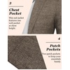 image:imageCOOFANDY Mens Blazer Casual Slim Fit Sport Coats Linen Texture Sport Jacket  Ligtweight Blazers Two Button Suit Jacket All Seaon Ideal for Casual Daily Wear Business Wedding GraduationBrown