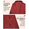 image:imageCOOFANDY Mens Blazer Casual Slim Fit Sport Coats Linen Texture Sport Jacket  Ligtweight Blazers Two Button Suit Jacket All Seaon Ideal for Casual Daily Wear Business Wedding GraduationWine Red