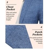image:imageCOOFANDY Mens Blazer Casual Slim Fit Sport Coats Linen Texture Sport Jacket  Ligtweight Blazers Two Button Suit Jacket All Seaon Ideal for Casual Daily Wear Business Wedding GraduationRoyal Blue