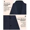 image:imageCOOFANDY Mens Blazer Casual Slim Fit Sport Coats Linen Texture Sport Jacket  Ligtweight Blazers Two Button Suit Jacket All Seaon Ideal for Casual Daily Wear Business Wedding GraduationPlaid Blazer Navy Blue