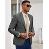 image:imageCOOFANDY Mens Blazer Casual Slim Fit Sport Coats Linen Texture Sport Jacket  Ligtweight Blazers Two Button Suit Jacket All Seaon Ideal for Casual Daily Wear Business Wedding GraduationLinen Black