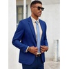 image:imageCOOFANDY Mens Blazer Casual Slim Fit Sport Coats Linen Texture Sport Jacket  Ligtweight Blazers Two Button Suit Jacket All Seaon Ideal for Casual Daily Wear Business Wedding GraduationBroyal Blue